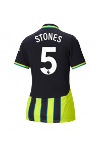 Manchester City John Stones #5 Voetbaltruitje Uit tenue Dames 2024-25 Korte Mouw